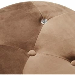 Riviera Maison Rivièra Maison Bowery Hocker - Ø 45 Cm - Höhe 46 Cm - Golden Mink -Qeeboo shop unnamed file 1539