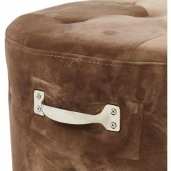 Riviera Maison Rivièra Maison Bowery Hocker - Ø 45 Cm - Höhe 46 Cm - Golden Mink -Qeeboo shop unnamed file 1540