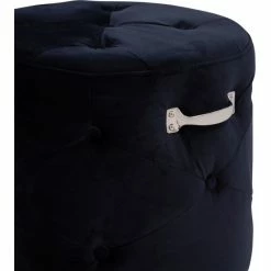 Riviera Maison Rivièra Maison Bowery Hocker - Ø 45 Cm - Höhe 46 Cm - Indigo -Qeeboo shop unnamed file 1550