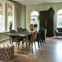 Riviera Maison Rivièra Maison Opera 55 Fußhocker - Ø 55 Cm - Höhe 45 Cm - Golden Mink -Qeeboo shop unnamed file 1572