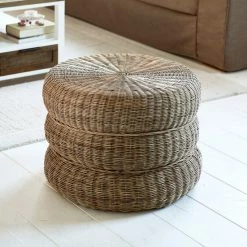 Riviera Maison Rivièra Maison Rustic Rattan Macaron Hocker - Ø 60 Cm - Höhe 45 Cm - Nature -Qeeboo shop unnamed file 1614