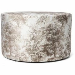 ESSENZA HOME Essenza Aurelie Pouf - Ø 60 Cm - Höhe 37 Cm - Vanilla