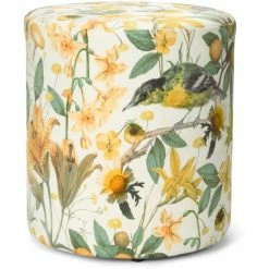 ESSENZA HOME Essenza Lisa Pouf - Ø 40 Cm - Höhe 43 Cm - Silk