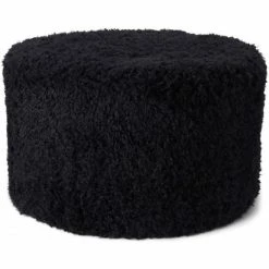 ESSENZA HOME Essenza Shelley Pouf - Ø 60 Cm - Höhe 37 Cm - Nightblue