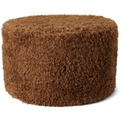 ESSENZA HOME Essenza Shelley Pouf - Ø 60 Cm - Höhe 37 Cm - Cafe Noir
