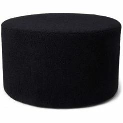 ESSENZA HOME Essenza Teddy Pouf - Ø 60 Cm - Höhe 37 Cm - Nightblue