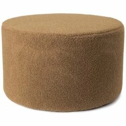 ESSENZA HOME Essenza Teddy Pouf - Ø 60 Cm - Höhe 37 Cm - Cafe Noir