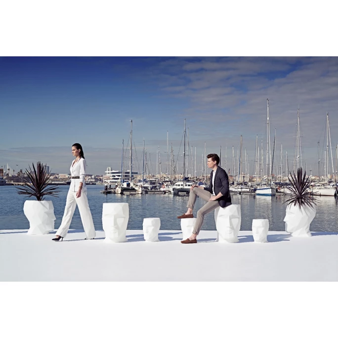 Vondom ADAN Hocker - 41x30x42 Cm - Eis 4 Vondom ADAN Hocker - 41x30x42 Cm - Eis – Bild 2