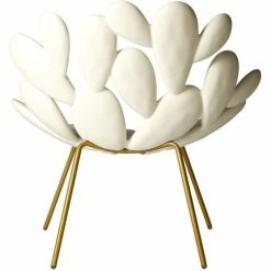 Qeeboo Filicudi Sessel - 93 X 72 X 85 Cm - White-brass -Qeeboo shop unnamed file 17