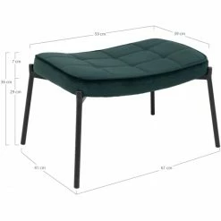 House Nordic Glasgow Fußhocker - 41x61x36 Cm - Grün -Qeeboo shop unnamed file 1764