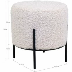 House Nordic Alford Sitzhocker - 35,5x35,5x37 Cm - Weiß -Qeeboo shop unnamed file 1773