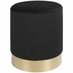 House Nordic Gamby Sitzhocker - 34x34x43 Cm - Schwarz