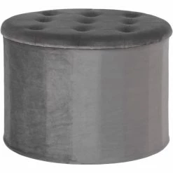 House Nordic Turup Pouf - 56x56x30 Cm - Dunkelgrau