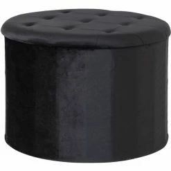 House Nordic Turup Pouf - 56x56x30 Cm - Schwarz