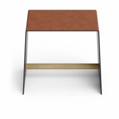 Lind DNA Bull STOOL&TABLES Stuhl - 46x33x40 Cm - Cognac/black/nature