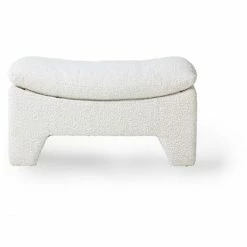 HK Living Retro Lounge Ottoman Fußhocker - 82x51x45 Cm - Cream