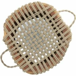 Jan Kurtz CONO Hocker - Ø 30 Cm - Höhe 42 Cm - Teak/taupe -Qeeboo shop unnamed file 1901