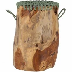 Jan Kurtz CONO Hocker - Ø 30 Cm - Höhe 42 Cm - Teak/mint