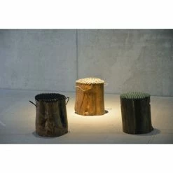 Jan Kurtz CONO Hocker - Ø 30 Cm - Höhe 42 Cm - Teak/mint -Qeeboo shop unnamed file 1910