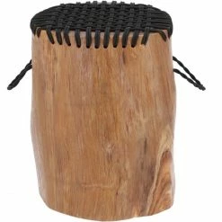 Jan Kurtz CONO Hocker - Ø 30 Cm - Höhe 42 Cm - Teak/schwarz