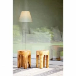 Jan Kurtz JAVA Hocker - Ø 30 Cm - Höhe Ca. 40 Cm - Teak -Qeeboo shop unnamed file 1924