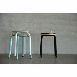 Jan Kurtz PARIS Sitzhocker - Ø 32 Cm - Höhe 46 Cm - Schwarz/schwarz -Qeeboo shop unnamed file 1931