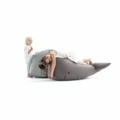 Sitting Bull Happy Zoo Carl Kinder-Sitzsack - 71x53x47 Cm - Grau -Qeeboo shop unnamed file 2000