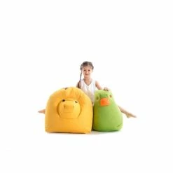 Sitting Bull Happy Zoo Nora Kinder-Sitzsack - 87x55x55 Cm - Gelb -Qeeboo shop unnamed file 2042