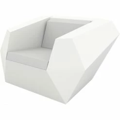 Vondom FAZ Lounge Sessel - 120x100x70 Cm - Eis + RGB LED