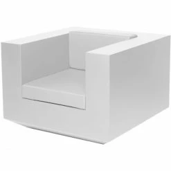 Vondom VELA Lounge Sessel - 100x100x72 Cm - Eis + Weißem LED