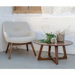 House Nordic London Lounge Sessel - 65x63x73 Cm - Sand - Mit Walnuss-Beinen -Qeeboo shop unnamed file 305
