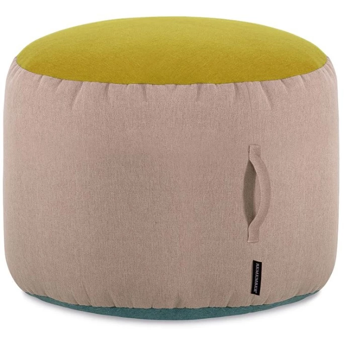 Remember PoufPouf Sand Sitz-Pouf - 55x55x40 Cm - Grün/sand/blau 3 Remember PoufPouf Sand Sitz-Pouf - 55x55x40 Cm - Grün/sand/blau