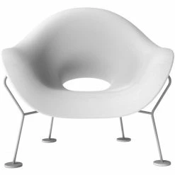 Qeeboo Pupa Powder Coat Outdoor Sessel - 87 X 78 X 84 Cm - White