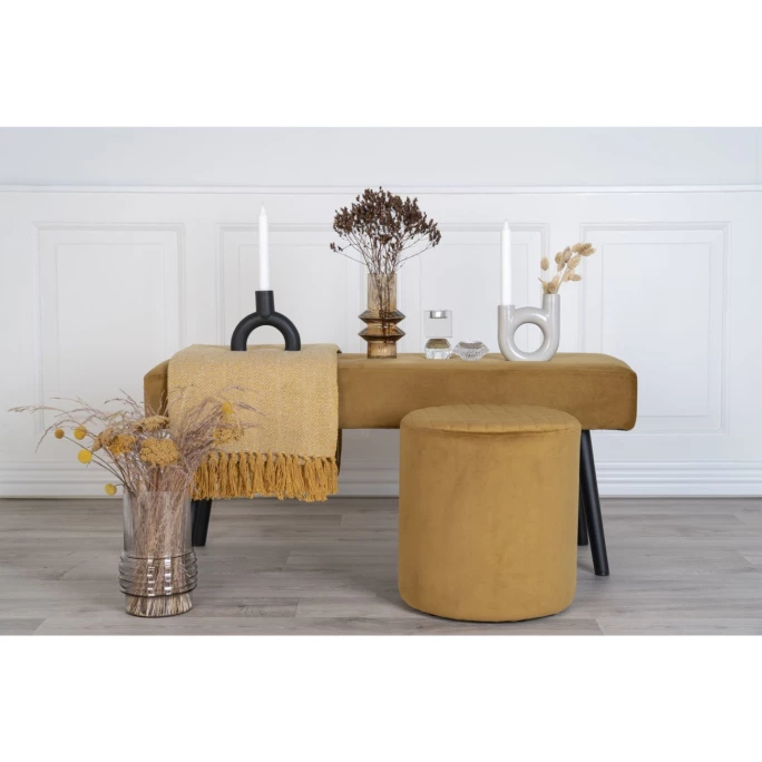 House Nordic Ejby Sitzhocker - 34x34x34 Cm - Senfgelb 5 House Nordic Ejby Sitzhocker - 34x34x34 Cm - Senfgelb – Bild 3