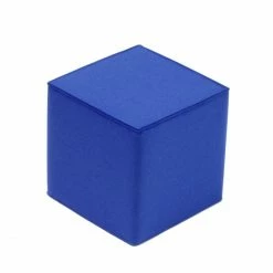 Hey-SIGN Quart Sitzhocker Quadratisch Aus Naturfilz - 40x40 X Höhe 40 Cm - Blau