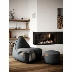 SACKit Canvas Pouf - Ø 50 Cm - Höhe 35 Cm - Petrol -Qeeboo shop unnamed file 532