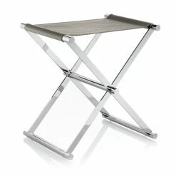 JOOP! BATHLINE Hocker - 45x45x34,5 Cm - Grau-chrom