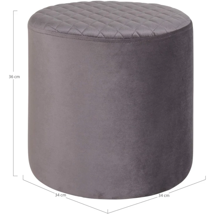 House Nordic Ejby Sitzhocker - 34x34x34 Cm - Grau 4 House Nordic Ejby Sitzhocker - 34x34x34 Cm - Grau – Bild 2