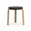 Normann Copenhagen Tap Stool Hocker Oak - H 43 X Ø 35 Cm - Black -Qeeboo shop unnamed file 558