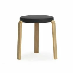 Normann Copenhagen Tap Stool Hocker Oak - H 43 X Ø 35 Cm - Black