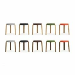 Normann Copenhagen Tap Stool Hocker Oak - H 43 X Ø 35 Cm - Black -Qeeboo shop unnamed file 560