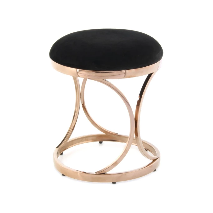 Kayoom Hocker Weyda 325 - 40 X 40 X 49 Cm - Schwarz / Rosé 3 Kayoom Hocker Weyda 325 - 40 X 40 X 49 Cm - Schwarz / Rosé