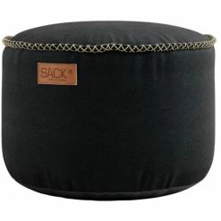 SACKit Canvas Pouf - Ø 50 Cm - Höhe 35 Cm - Black