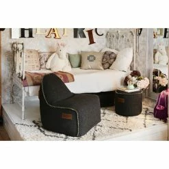 SACKit Cobana Pouf Junior - Ø 35 Cm - Höhe 42 Cm - Black -Qeeboo shop unnamed file 579