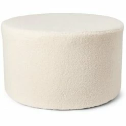 ESSENZA HOME Essenza Teddy Pouf - Ø 60 Cm - Höhe 37 Cm - Vanilla