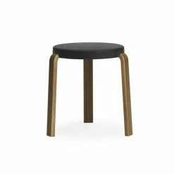 Normann Copenhagen Tap Stool Hocker Walnut - H 43 X Ø 35 Cm - Black