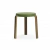 Normann Copenhagen Tap Stool Hocker Walnut - H 43 X Ø 35 Cm - Olive -Qeeboo shop unnamed file 676
