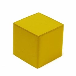 Hey-SIGN Quart Sitzhocker Quadratisch Aus Naturfilz - 40x40 X Höhe 40 Cm - Curry