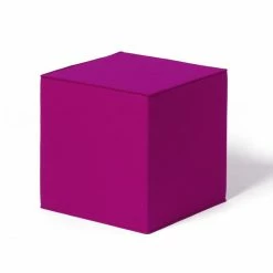 Hey-SIGN Quart Sitzhocker Quadratisch Aus Naturfilz - 40x40 X Höhe 40 Cm - Pink