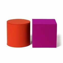 Hey-SIGN Quart Sitzhocker Quadratisch Aus Naturfilz - 40x40 X Höhe 40 Cm - Pink -Qeeboo shop unnamed file 701